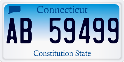 CT license plate AB59499