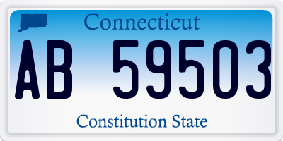 CT license plate AB59503