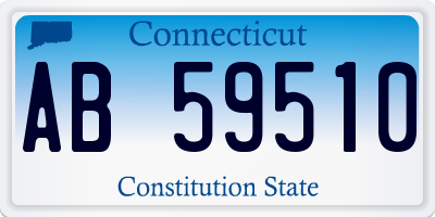 CT license plate AB59510