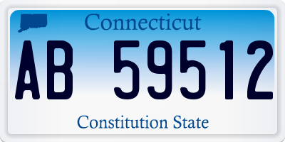 CT license plate AB59512