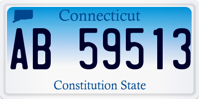 CT license plate AB59513