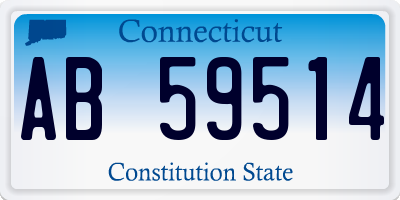 CT license plate AB59514