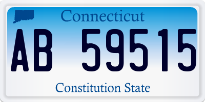 CT license plate AB59515