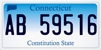 CT license plate AB59516
