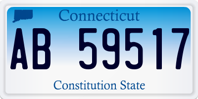 CT license plate AB59517