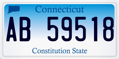 CT license plate AB59518