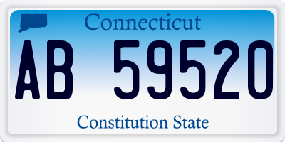 CT license plate AB59520