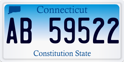 CT license plate AB59522