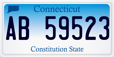 CT license plate AB59523