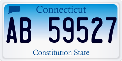 CT license plate AB59527