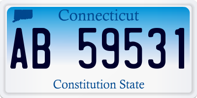 CT license plate AB59531