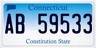 CT license plate AB59533