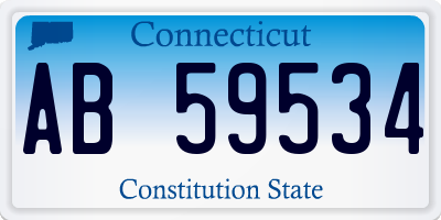 CT license plate AB59534