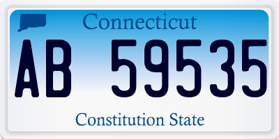 CT license plate AB59535