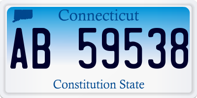 CT license plate AB59538