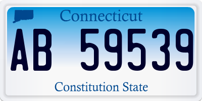 CT license plate AB59539