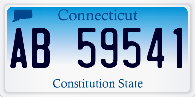 CT license plate AB59541