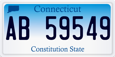 CT license plate AB59549