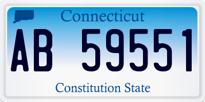 CT license plate AB59551