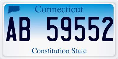 CT license plate AB59552