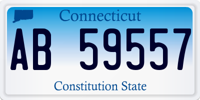 CT license plate AB59557