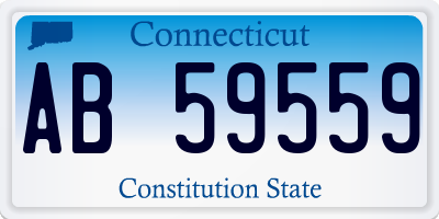 CT license plate AB59559