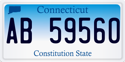 CT license plate AB59560