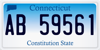 CT license plate AB59561