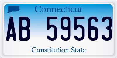 CT license plate AB59563