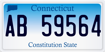 CT license plate AB59564