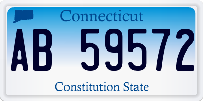 CT license plate AB59572