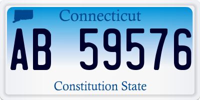 CT license plate AB59576