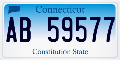 CT license plate AB59577