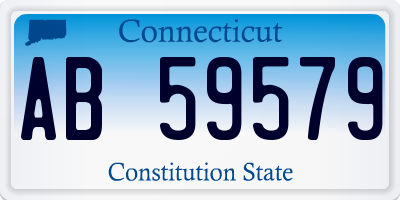 CT license plate AB59579