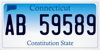 CT license plate AB59589