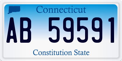 CT license plate AB59591