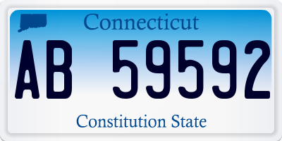 CT license plate AB59592