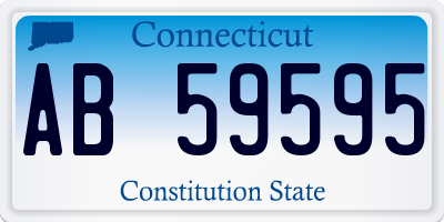 CT license plate AB59595