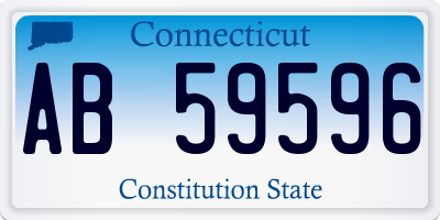 CT license plate AB59596