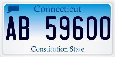 CT license plate AB59600