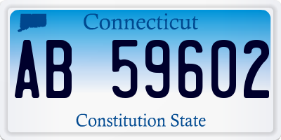 CT license plate AB59602