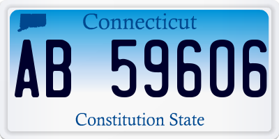 CT license plate AB59606