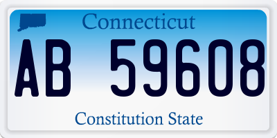 CT license plate AB59608