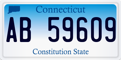 CT license plate AB59609