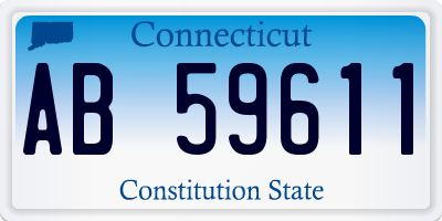 CT license plate AB59611