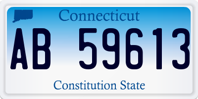 CT license plate AB59613