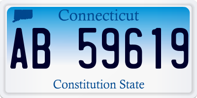 CT license plate AB59619