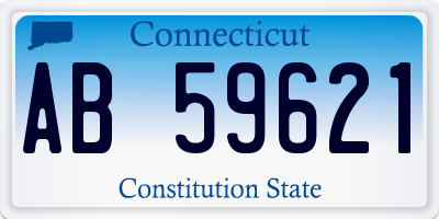 CT license plate AB59621