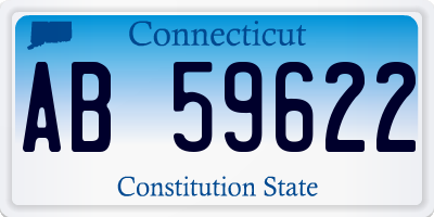 CT license plate AB59622