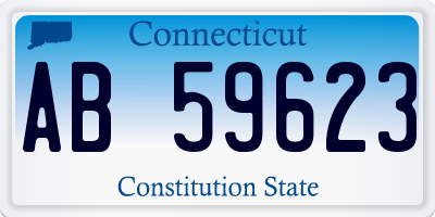 CT license plate AB59623